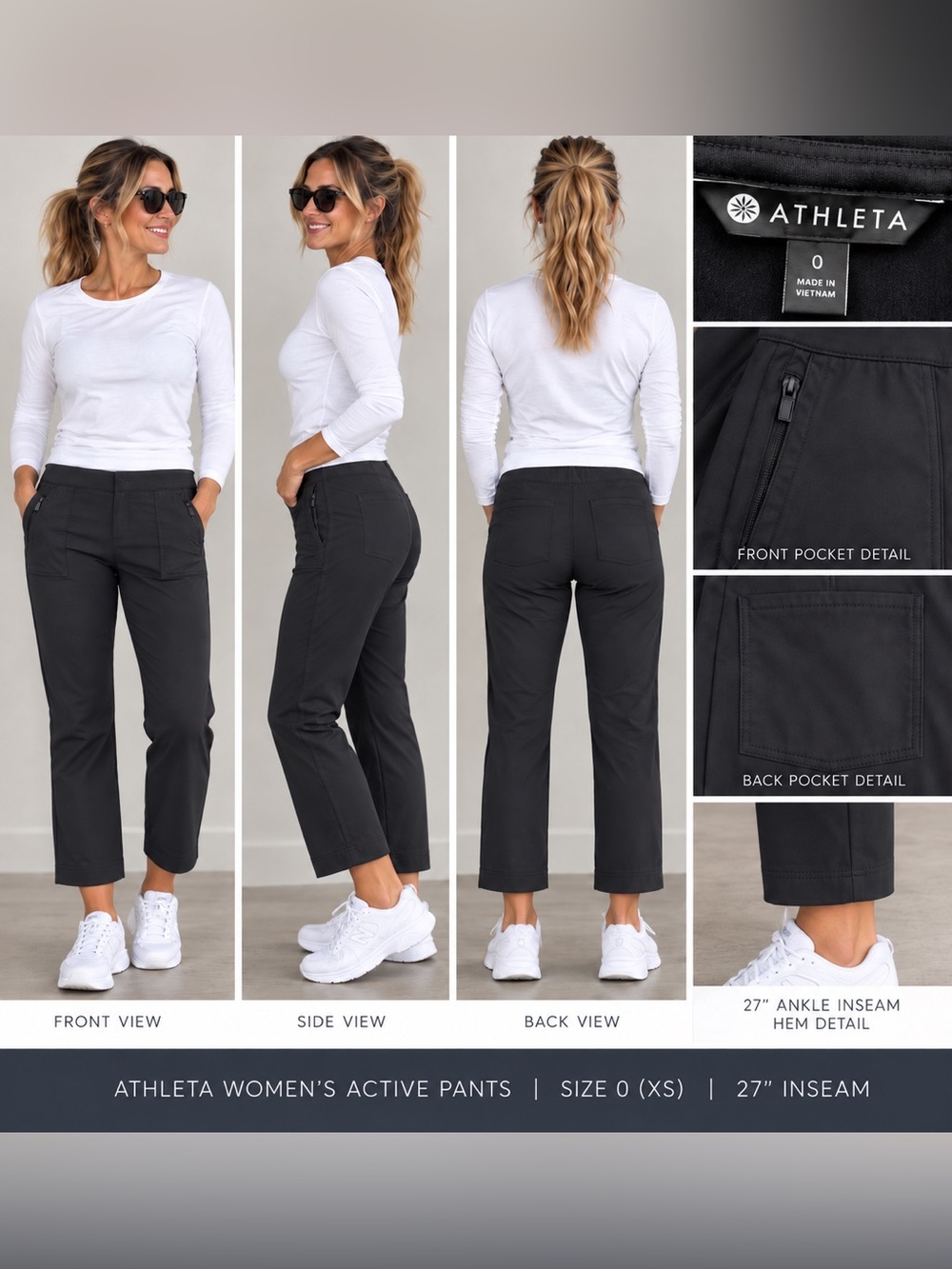 Athleta Women's Active Pants - Black 0